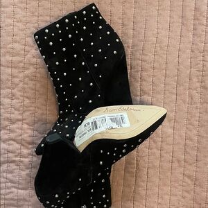 Sam Edelman Black Pearl-Studded Boots